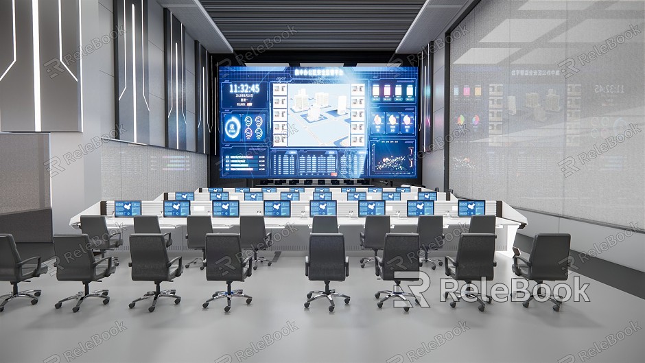 Command Room of Modern Monitoring Room model