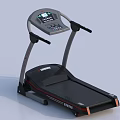 Fitness Treadmill With Digital Display Screen And Control Panel Black Body Red Accents