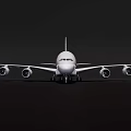 Qatar Airlines Passenger Airplane With White Body Four Engines And Red Tail Design