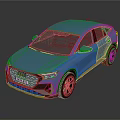 Blue Audi SUV With Modern Sleek Exterior Design And Alloy Wheels