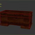 Traditional Wooden Storage Chest With Smooth Surface And Raised Base Details