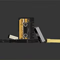 Vintage Cassette Tapes Collection Featuring Various Colors Stacked Open On Dark Surface