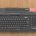 Vintage Sony Black Computer Keyboard With FDD Label And NET BIT Function