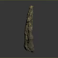 Decorative Hand Shaped Household Item With Dry Textured Surface In Yellow Grey Tone