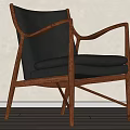 Modern Accent Chair With Wooden Frame Gray Cushion And Minimalist Comfortable Design