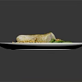 Delicious Baked Fish Fillet Served With Yellow Grains And Green Beans Topped With Fresh Herbs