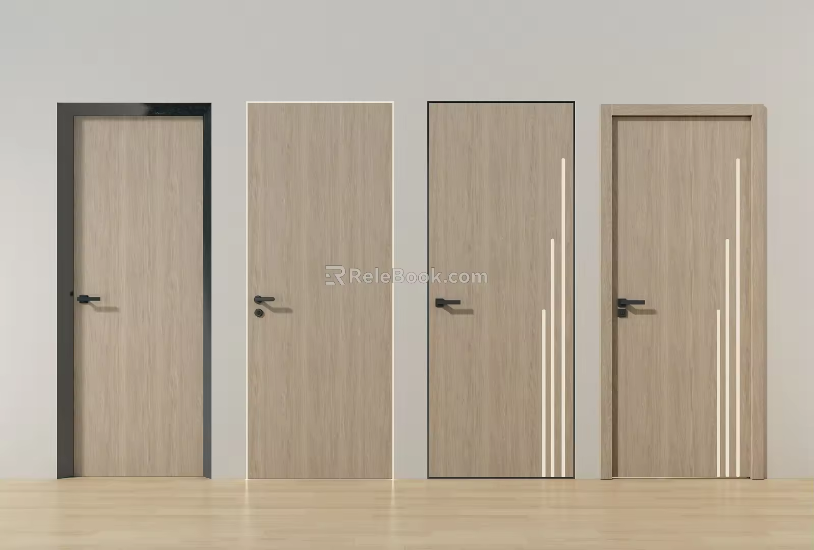 Modern single door combination 3d model