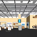 Modern Business Hall Telecom Business Hall Mobile Phone Store Digital Store Digital Store Display Cabinet Telecom Comprehensive Store Reception Desk 3d model