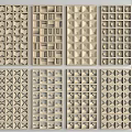 Decorative Architectural Panels With Multiple Geometric Patterns And Intricate Textured Designs 3d model