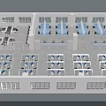 Aerial View Of Interior Workspace With Neatly Arranged Tables Chairs And Different Zones