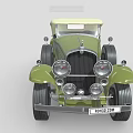 Green Vintage Convertible Car With Classic Design And Retro Old Fashioned Style