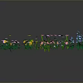 Diverse Plant Collection With Colorful Flowers Different Shapes And Green Leaves