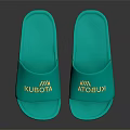 Open Toe Blue Kubota Slippers Comfortable Casual Footwear With Logo