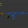 Modern Tactical Rifle With Silver Barrel Black Stock And Magazine Design