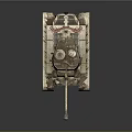 Realistic Military Tank Model With Camouflage Pattern Long Barrel And Metal Tracks