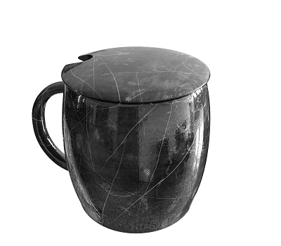 Black Ceramic Mug With Cracked Texture Lid And Smooth Handle Design 3d model Black Ceramic Mug With Cracked Texture Lid And Smooth Handle Design 3d model
