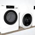 Modern White Washing Machines With Black Door And Sleek Design For Home Use