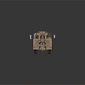 Military Sand Colored Heavy Duty Truck With Crane And Multiple Wheels