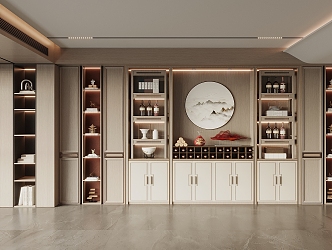 New Chinese Wine Cabinet 3d model