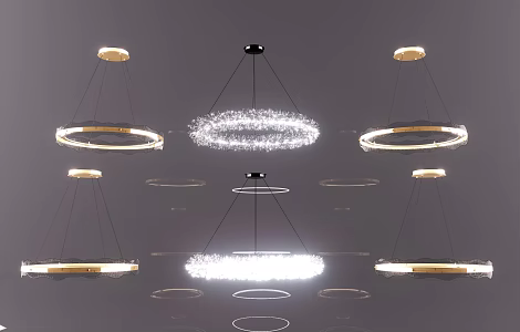 Modern Minimalist Chandelier Crystal Chandelier Round Chandelier Living Room Dining Room Chandelier Bedroom Chandelier 3d model