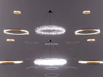 Modern Minimalist Chandelier Crystal Chandelier Round Chandelier Living Room Dining Room Chandelier Bedroom Chandelier 3d model