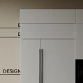 Modern White Sideboard With Built In Appliance And Sleek Storage Cabinets