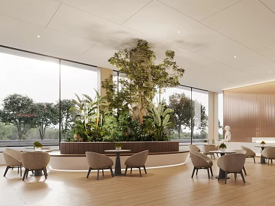 Modern reception area Sales department Reception area 3d model