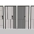 Modern password door single door 3d model