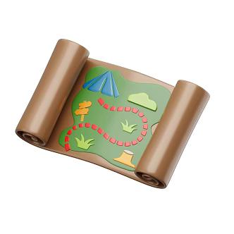 Modern Map Cartoon Map 3d model