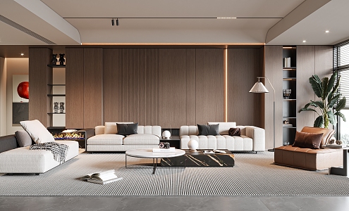 modern living room 3d model