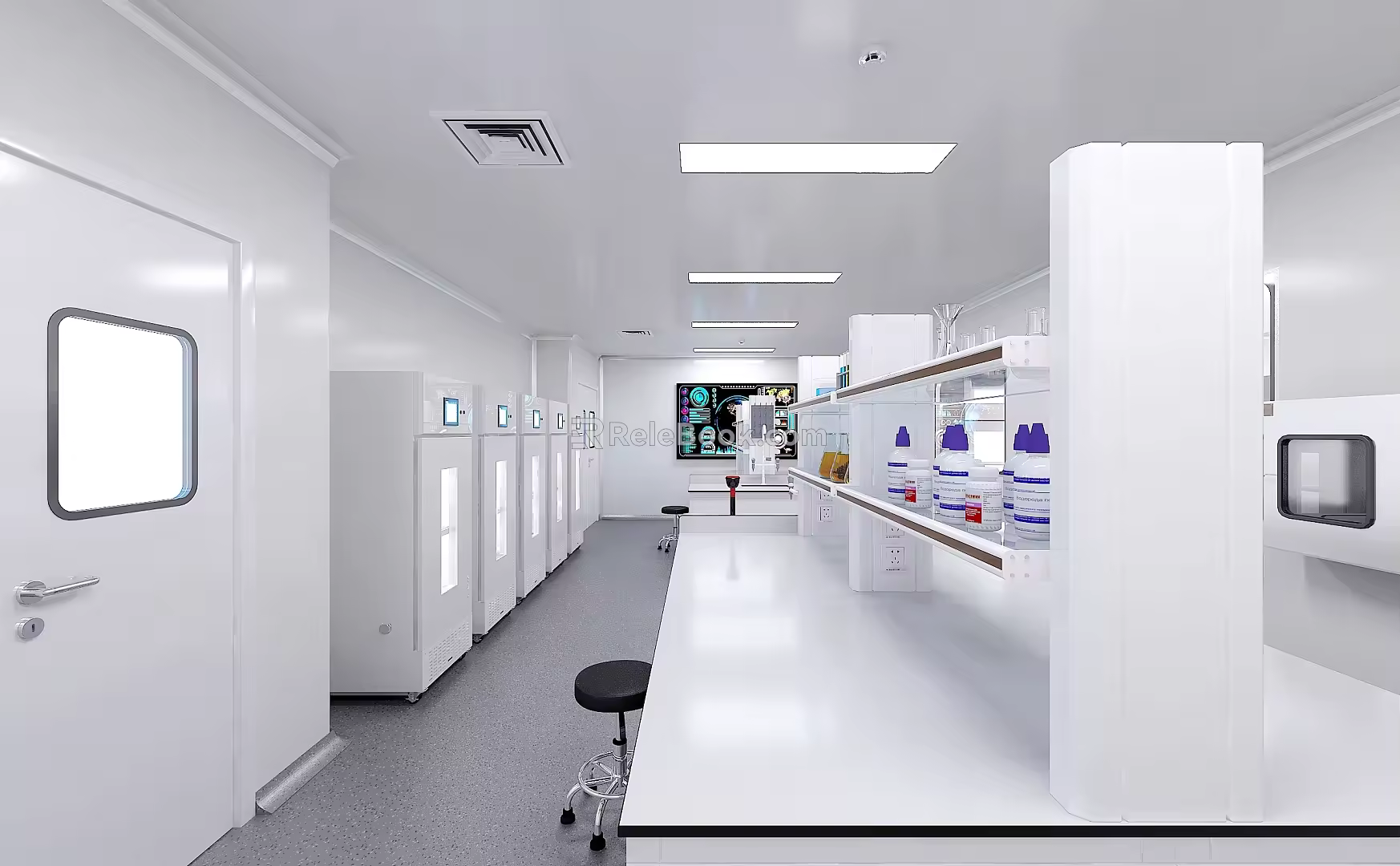 Pre-laboratory preparation room of training school 3d model