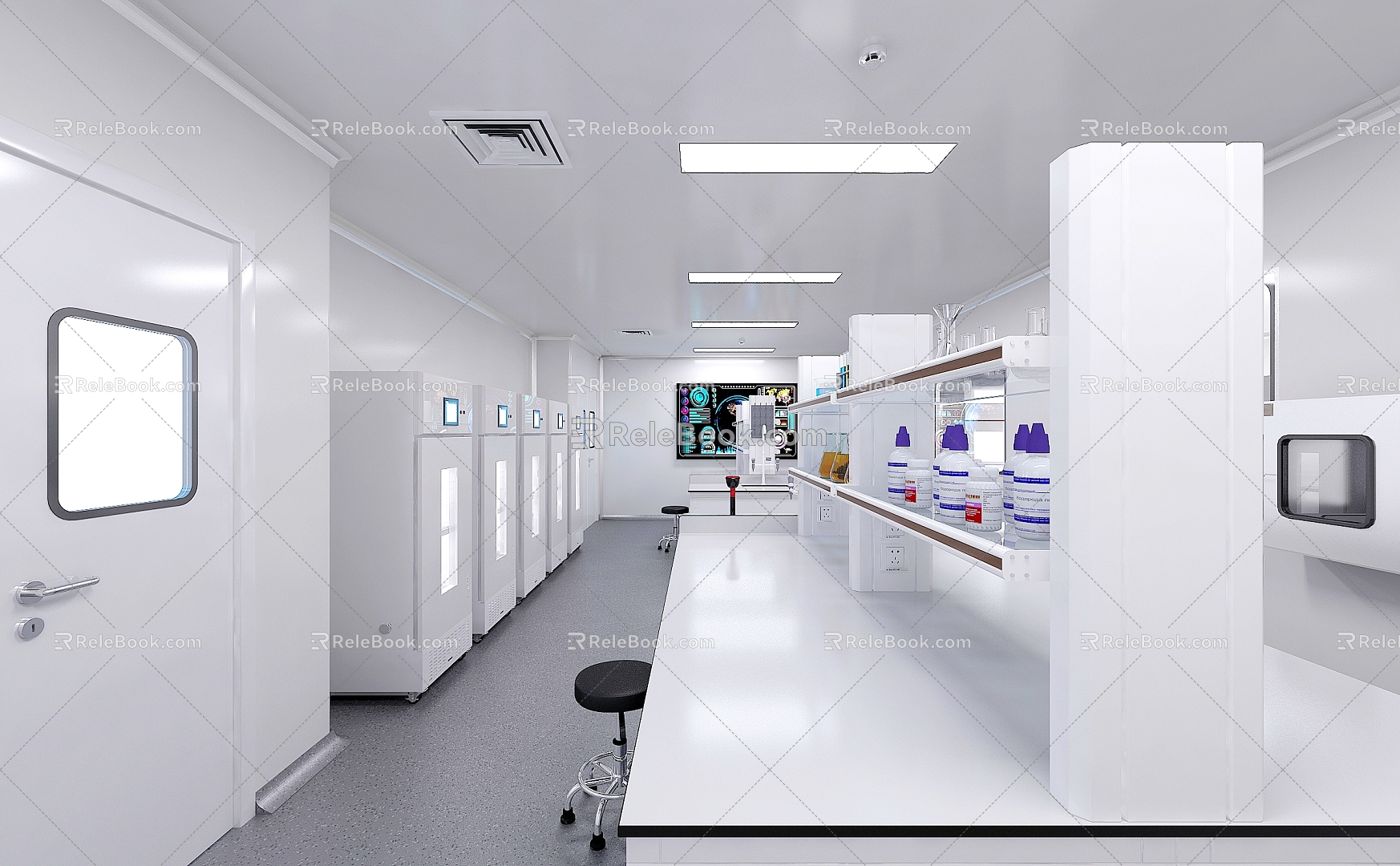 Pre-laboratory preparation room of training school model