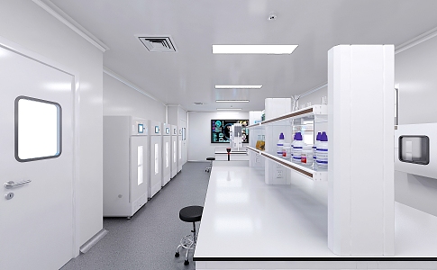 Pre-laboratory preparation room of training school 3d model