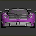 Pink Sports Car With Sleek Design Black Accents Large Rear Spoiler And Reflective Surface