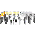 Modern Gate Machine Gate Access Control Rod Combination 3d model