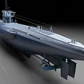Military Submarine Model With Detailed Structure 3d model