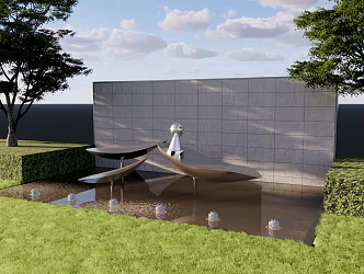 Modern Urban Sculpture 3d model