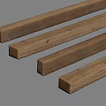 Natural Solid Wood Beams With Smooth Surface For Construction Projects