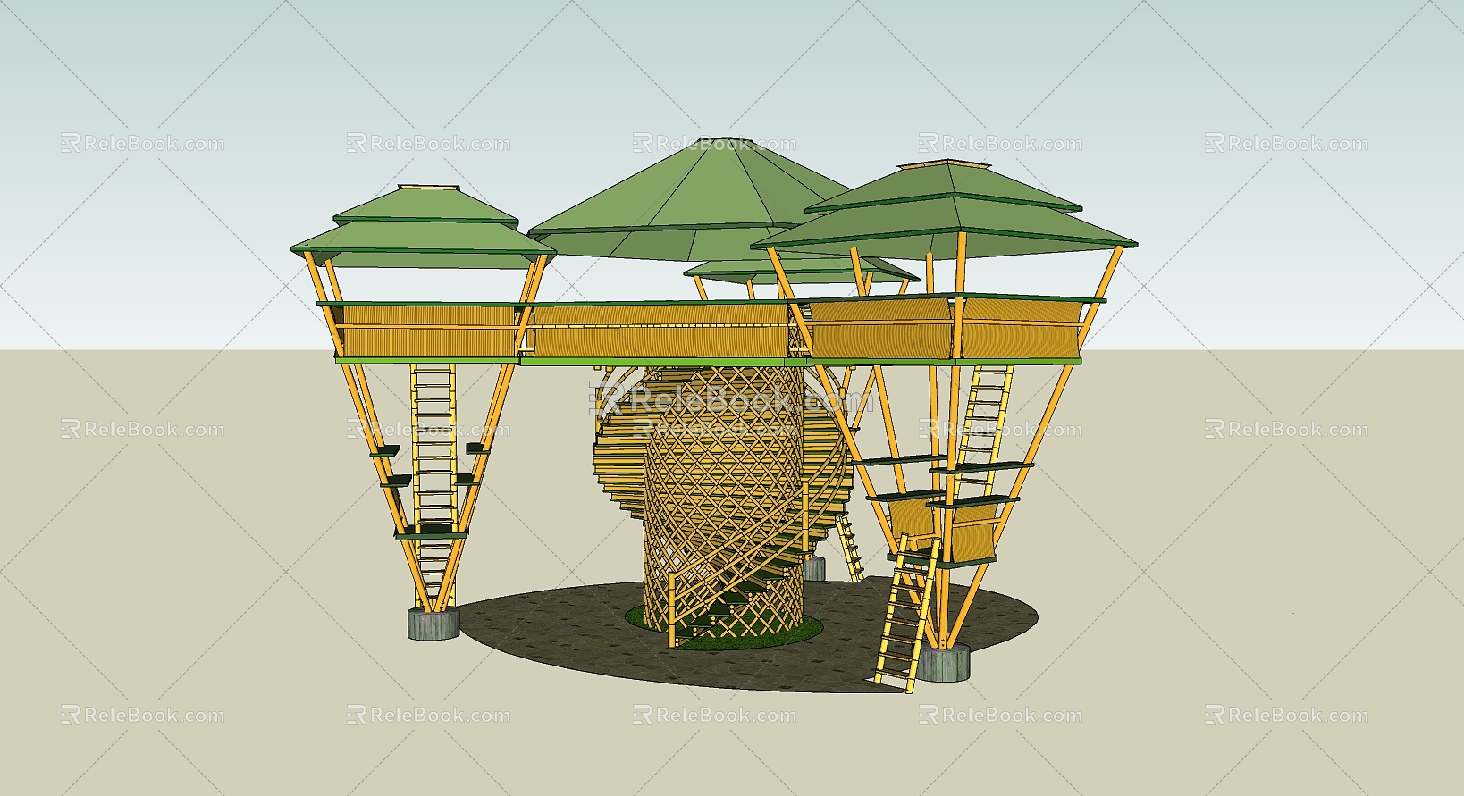 revolving staircase 3d model