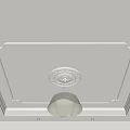 Elegant Ceiling Design With Decorative Gypsum Lines And Recessed Lighting 3d model