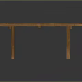 Wooden Desk With Simple Design Natural Wood Tabletop And Sturdy Legs