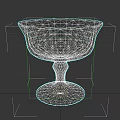 Elegant Golden Decorative Cup With Intricate Patterns And Sturdy Base