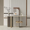 Modern end view table end view bar case 3d model
