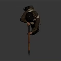 Game Movie Character In Brown Uniform With Hat Holding Rifle And Gear