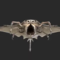 Prehistoric Flying Animal With Large Wings Long Tail And Sharp Claws