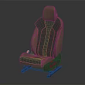 Modern Car Seat Design With Brown And Gray Leather Upholstery And Backrest