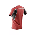 Red And Black Color Block Short Sleeved T Shirt For Sports