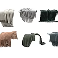 Various Fringed Blankets In Neutral Tones And Different Styles