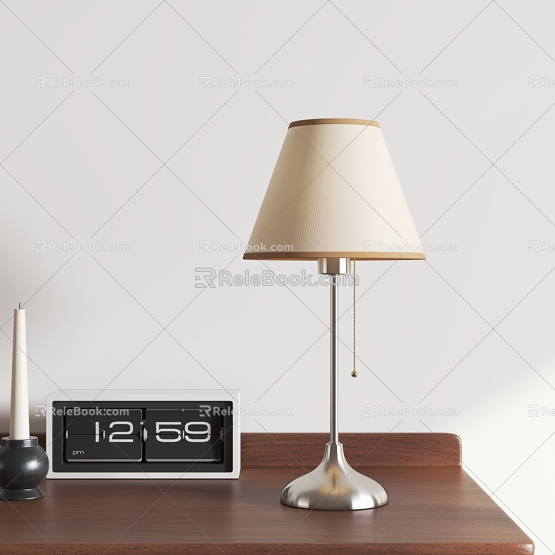 Nordic metal table lamp 3d model