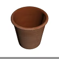 Brown Ceramic Vessels Showcased in Various Angles on White Background 3d model